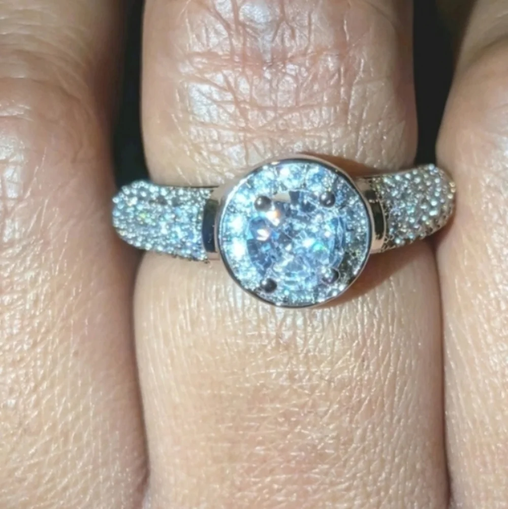 Stunning Unisex 3 Ct Cushion Lab Created Diamond 925 Silver Ring Sz 7